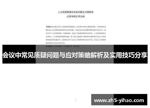 会议中常见质疑问题与应对策略解析及实用技巧分享