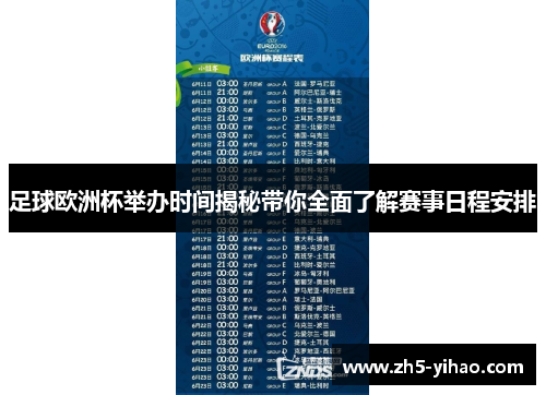 足球欧洲杯举办时间揭秘带你全面了解赛事日程安排